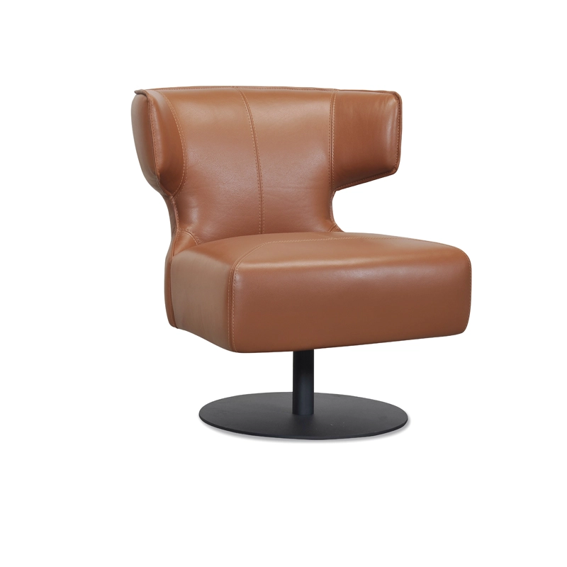 Fauteuil pivotant en cuir GIANNI