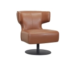 Fauteuil pivotant en cuir GIANNI