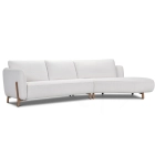 Canapé d'angle en tissu LUANA