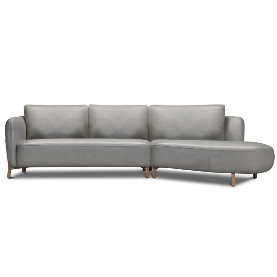 Canapé d\'angle en cuir LUANA