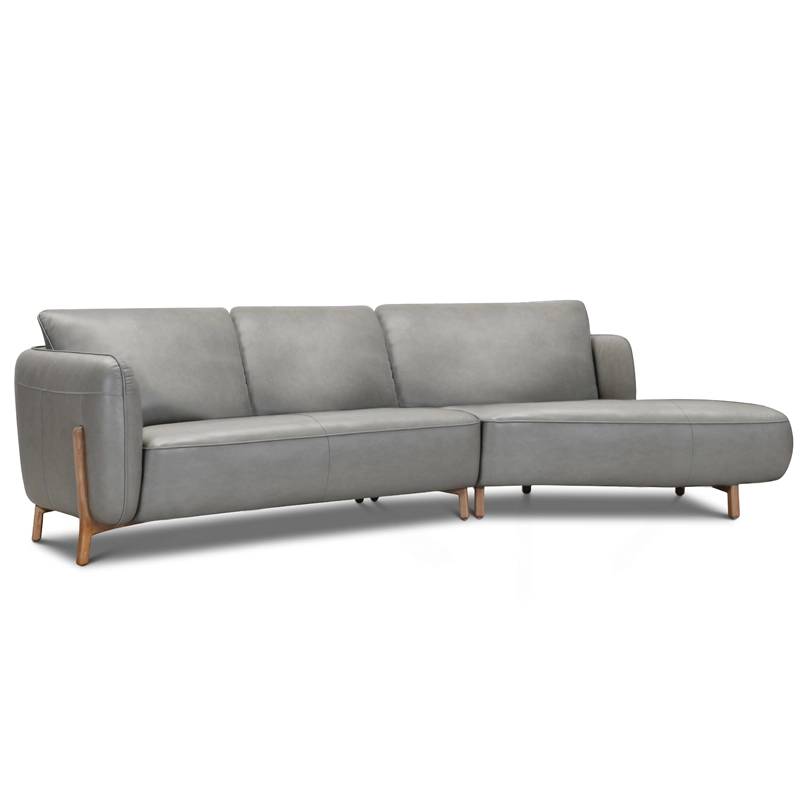 Canapé d'angle en cuir LUANA