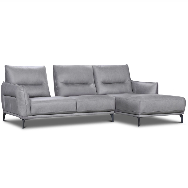 Canapé d'angle avance-recule en cuir MAELYA