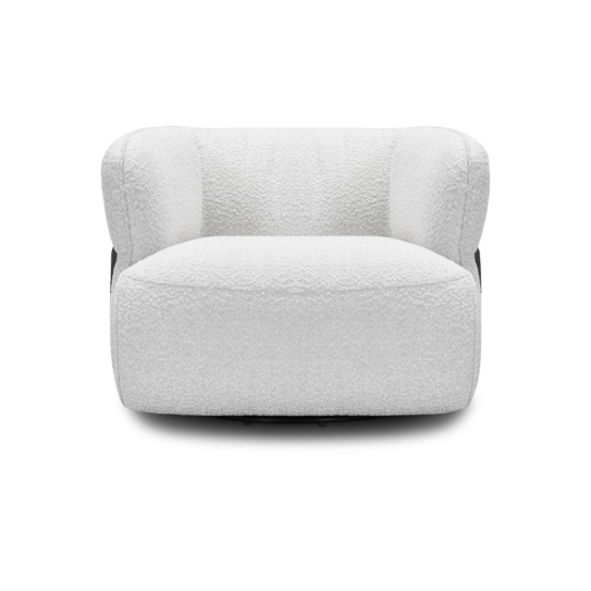 Fauteuil en tissu pivotant CIRO