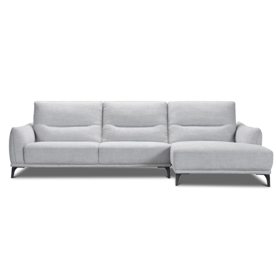 Canapé d\'angle avance-recule en tissu MAELYA