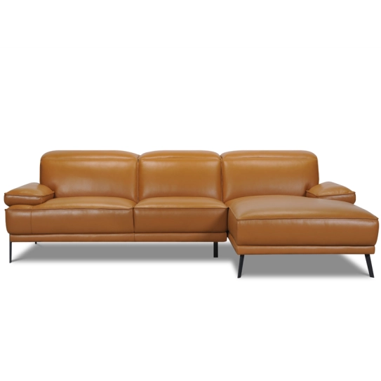 Canapé d\'angle en cuir BELUNA