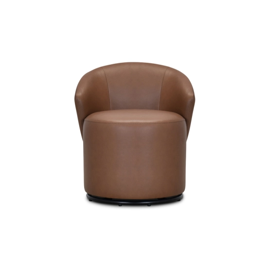 Fauteuil pivotant en cuir CARBEA
