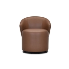 Fauteuil pivotant en cuir CARBEA