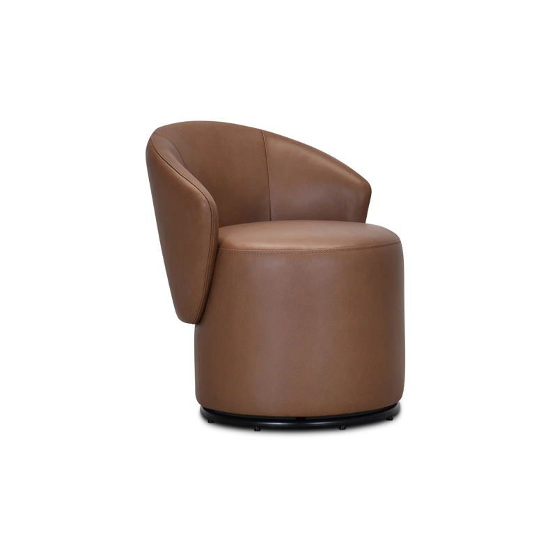 Fauteuil pivotant en cuir CARBEA
