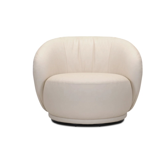 Fauteuil pivotant en cuir CALISSO