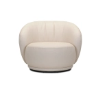 Fauteuil pivotant en cuir CALISSO