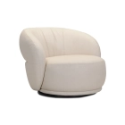 Fauteuil pivotant en cuir CALISSO