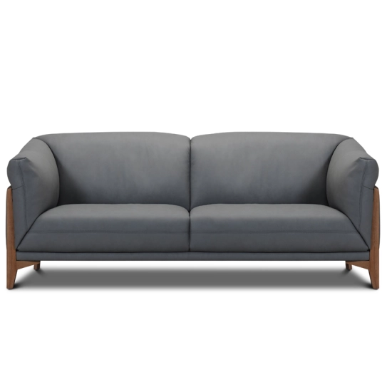 Canapé droit en cuir LISEA