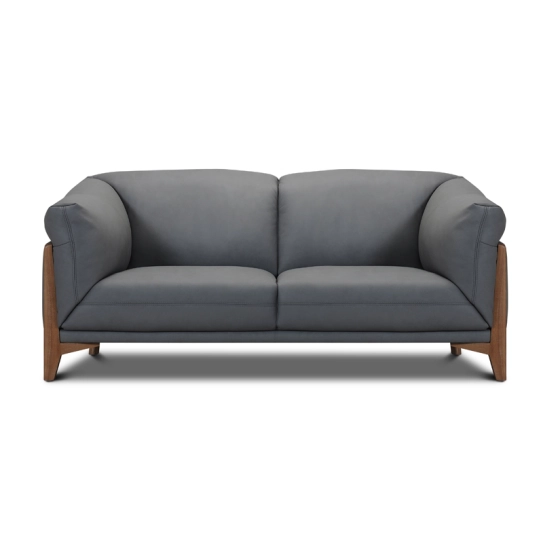 Canap&eacute; droit en cuir LISEA