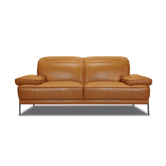 Canap&eacute; droit en cuir BELUNA