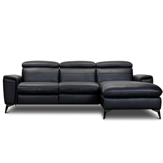 Canapé d\'angle relax en cuir BELLINI