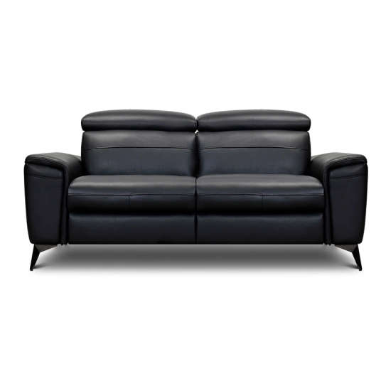 Canap&eacute; droit relax en cuir BELLINI