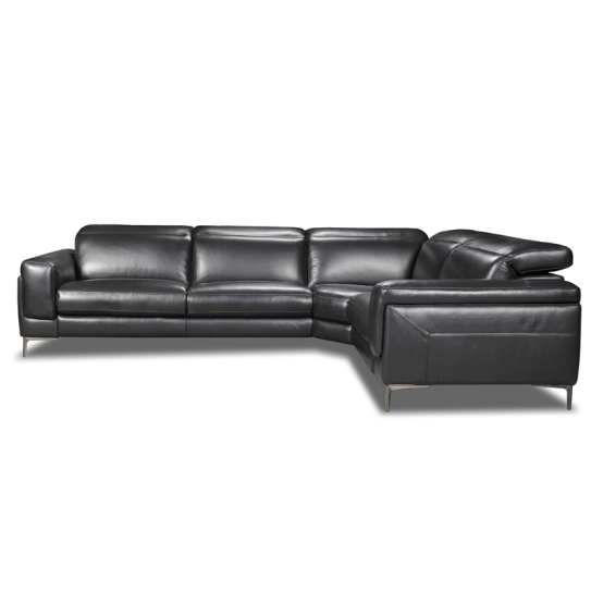 Canapé d\'angle en cuir ADAM