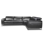 Canapé d'angle en cuir ADAM