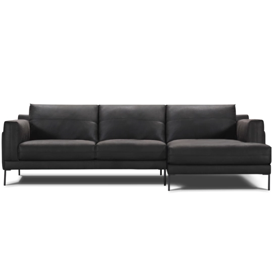 Canapé d\'angle en cuir STAN