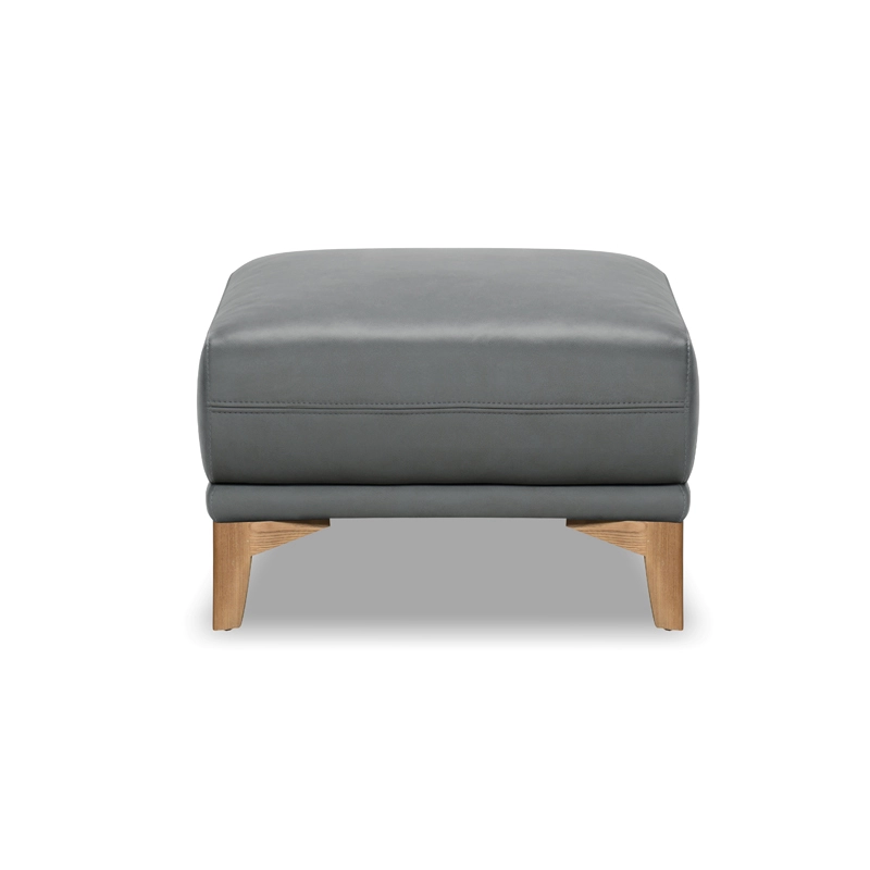 Pouf en cuir LISEA
