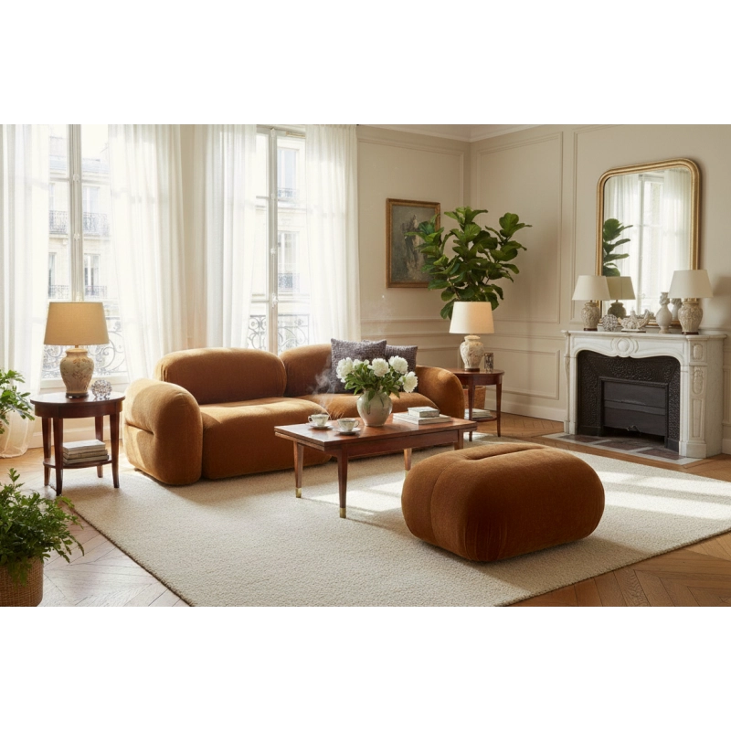 Pouf en tissu BELLIA