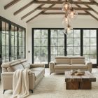 Canapé droit relax en cuir BELLINI