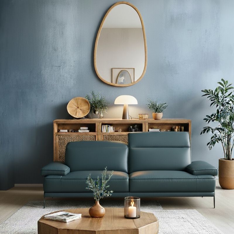 Canapé droit en cuir BELUNA