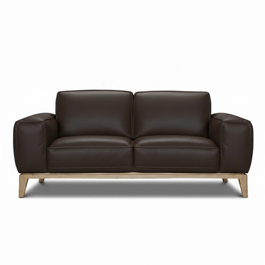 Canap&eacute; droit en cuir ELIO