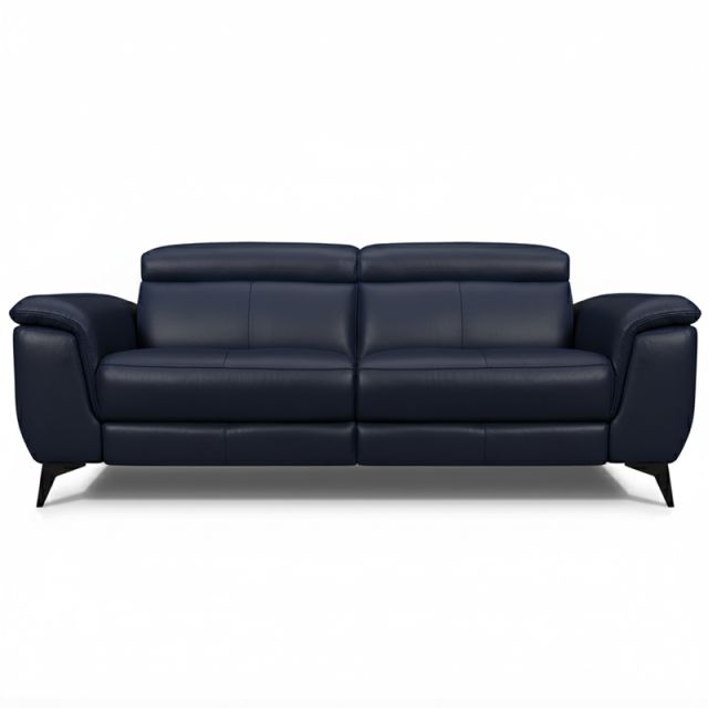 Canapé droit relax en cuir MARCUS