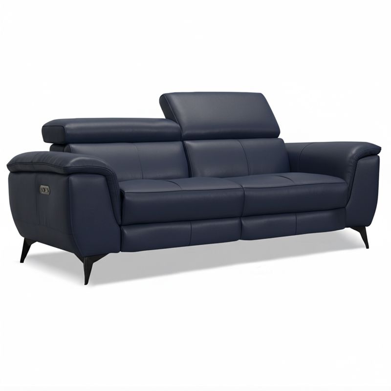 Canapé droit relax en cuir MARCUS