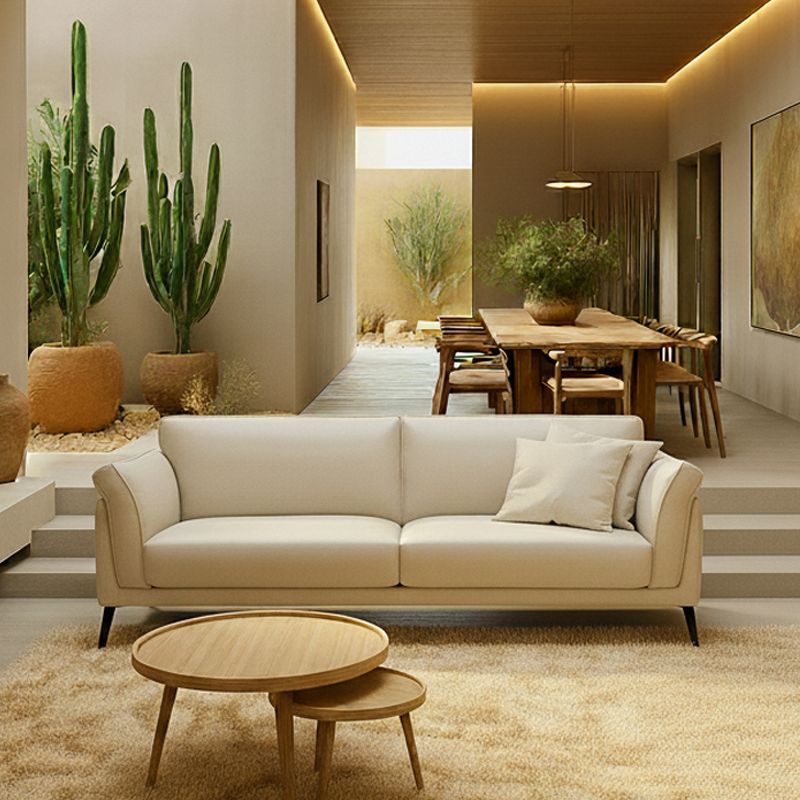 Canapé droit en cuir MICHA Canapé droit en cuir MICHA