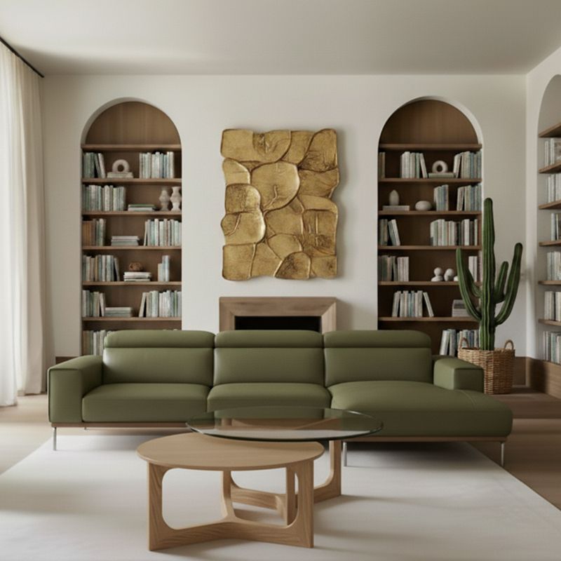 Canapé d'angle en cuir SIMON