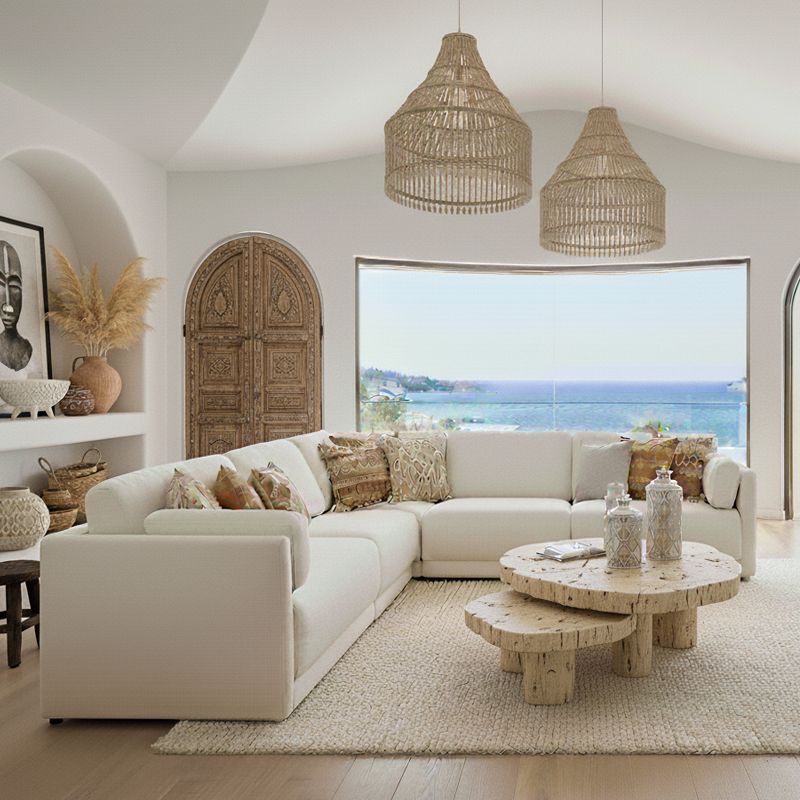 Canap&eacute; d'angle en tissu BAMI