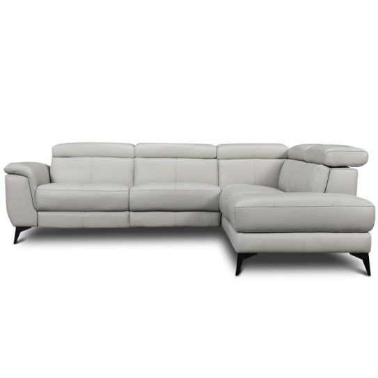 Canapé d\'angle relax en cuir MARCUS