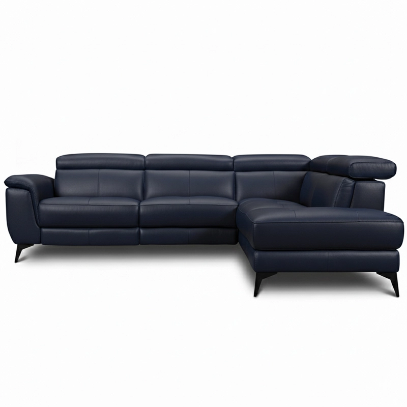 Canapé d'angle relax en cuir MARCUS