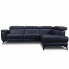 Canapé d'angle relax en cuir MARCUS