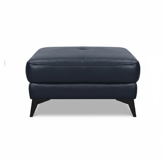 Pouf carré en cuir MARCUS