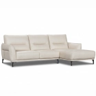 Canap&eacute; d'angle avance-recule en cuir MAELYA