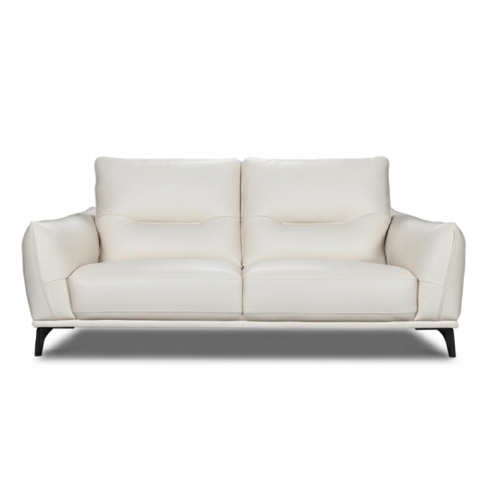 Canap&eacute; droit avance-recule en cuir MAELYA