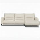 Canap&eacute; d'angle avance-recule en cuir MAELYA