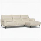 Canap&eacute; d'angle avance-recule en cuir MAELYA