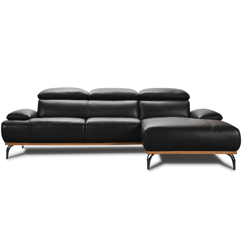 Canapé cuir d'angle Burley base bois Canapé cuir d'angle Burley base bois