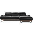 Canapé cuir d'angle Burley base bois Canapé cuir d'angle Burley base bois