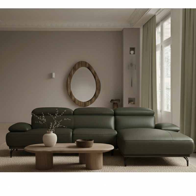 Canapé cuir d'angle Burley base cuir Canapé cuir d'angle Burley base cuir