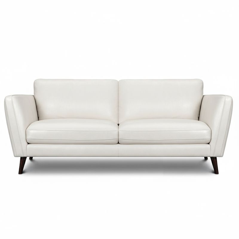 Canap&eacute; droit en cuir MERIMEE