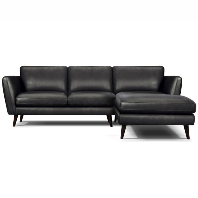 Canap&eacute; d'angle en cuir MERIMEE