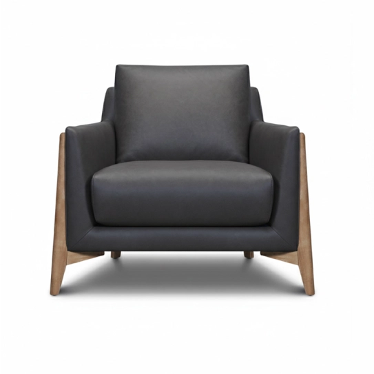 Fauteuil en cuir AILEY