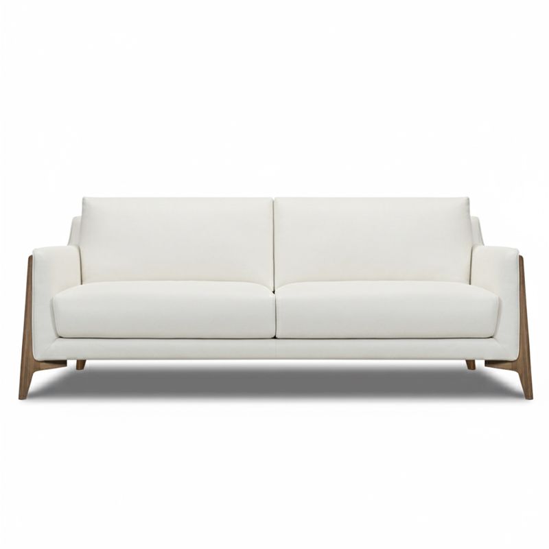 Canapé droit en cuir AILEY Canapé droit en cuir AILEY