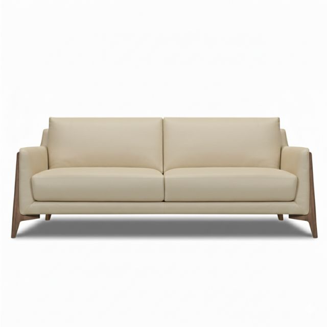 Canap&eacute; droit en cuir AILEY