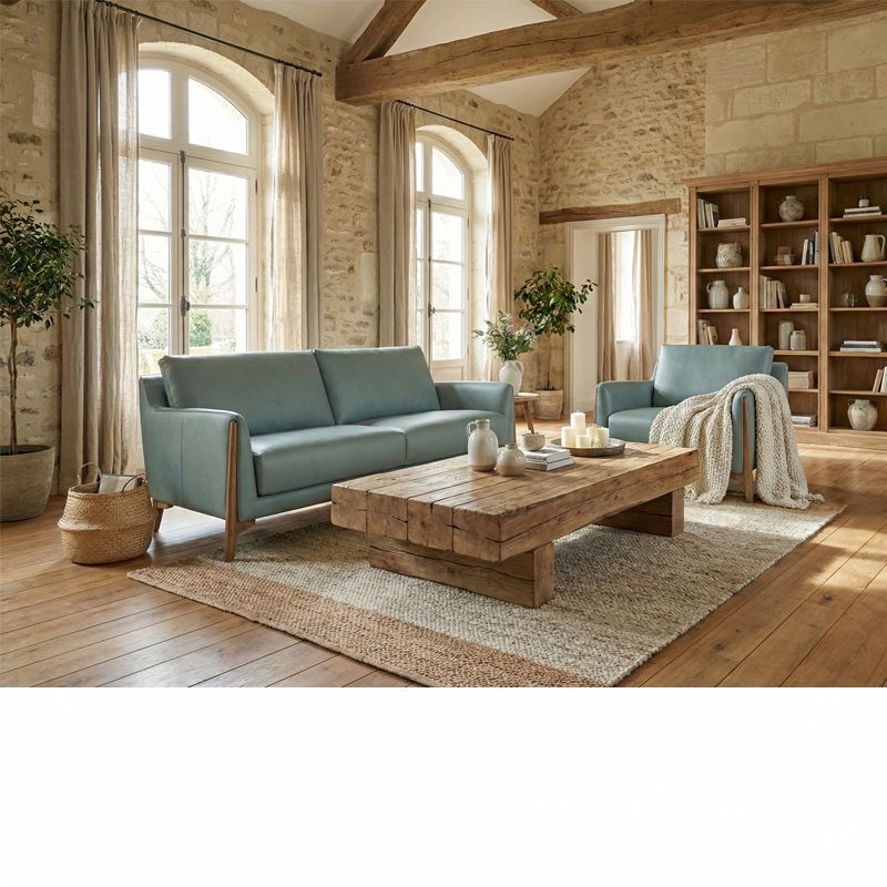 Fauteuil en cuir AILEY